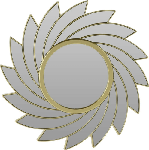 Sada 3 dekoračních kulatých zrcadel Rowley ve zlatém rámu na stěnu do předsíně