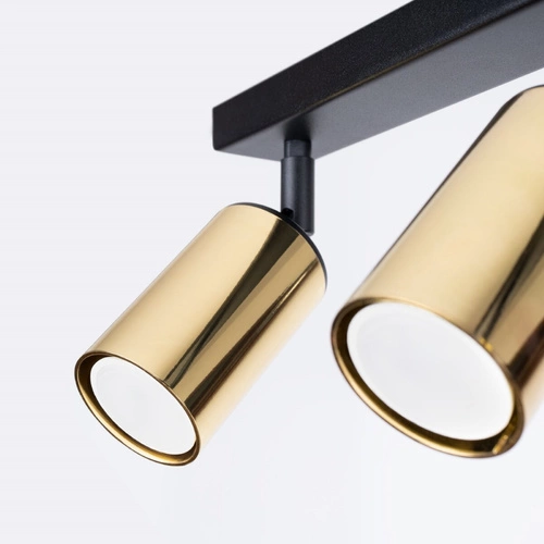 Stropní svítidlo WINX 2 černé zlaté moderní ocelové do obýváku a ložnice SOLLUX