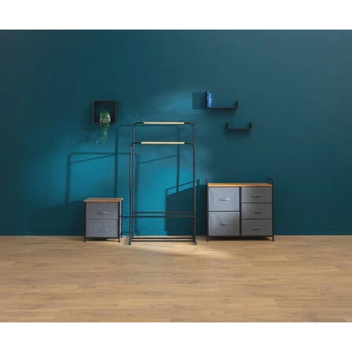 Moderní černo-šedá komoda Tissa 77 cm se zásuvkami na nožkách do obývacího pokoje 5five