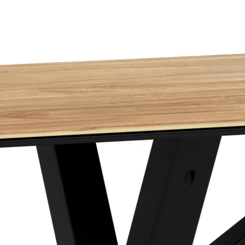 Stůl Heaven 135x80 moderní jídelní keramika dub na černých nohách