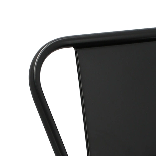 Židle barová Paris Back short 75cm black insp. Tolix Výprodej