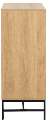 Komoda Albany 4 zásuvky drásaný dub přírodní moderní na nožkách do obýváku 80 cm