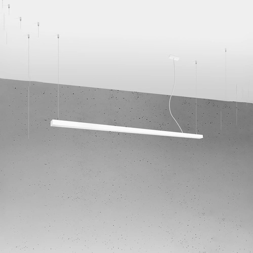 Závěsné LED svítidlo PINNE 200 bílá minimalistická do obýváku nebo nad stůl 200 cm