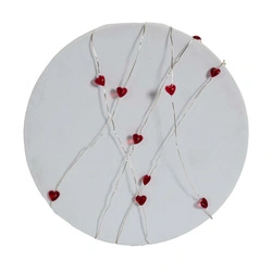 Intesi světelný LED řetěz Srdce na baterie do studentského pokoje 2,3 m