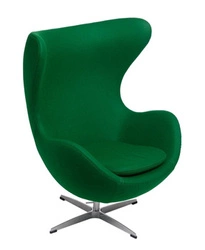 Otočný houpací ušák Jajo zelený kašmír do obýváku moderní glamour D2.DESIGN