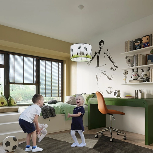 Moderní závěsné svítidlo FOOTBALL C 40 do dětského pokoje s motivem fotbalu 40 cm