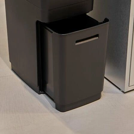 Třídicí odpadkový koš 36L Slow černý šedý plastový do kuchyně a kanceláře 5five