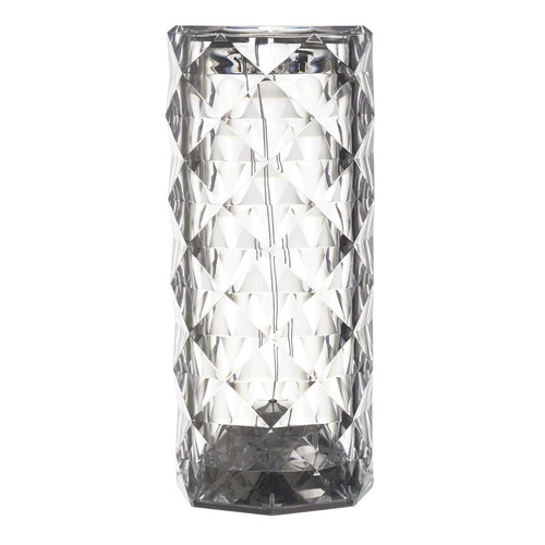 LED noční lampička Crystal Intesi glamour s dálkovým ovládáním 12 barev do ložnice a obýváku 21,5 cm