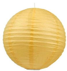 Stínidlo na závěsnou lampu papírová koule 60 žlutá