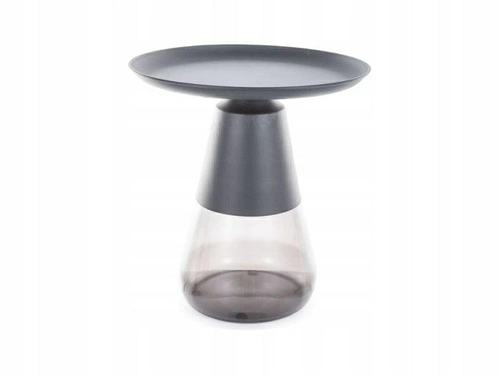 Konferenční stolek Cocco 50 cm kulatý černý moderní do obýváku