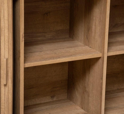 Komoda Colva 140 cm přírodní na vysokých nohách do obýváku moderní prostorná Atmosphera