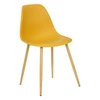 Jídelní židle Taho hořčicová z plastu, stohovatelná, moderní Atmosphera