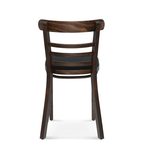 Dřevěná čalouněná jídelní židle Fameg A-225 z kůže, moderní, na míru do jídelny a kuchyně