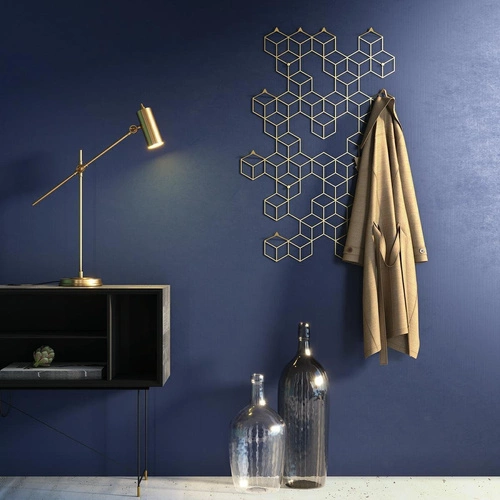 Moderní bílý kovový nástěnný věšák Stiga M POLYHEDRA do předsíně nebo šatny