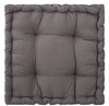 Šedý prošívaný čtvercový polštář na židli 40x40 do zahrady a kuchyně Atmosphera