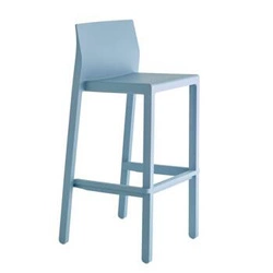 Barová židle Kate modrá moderní 65 cm s opěrkou do kuchyně a na zahradu SCAB Design