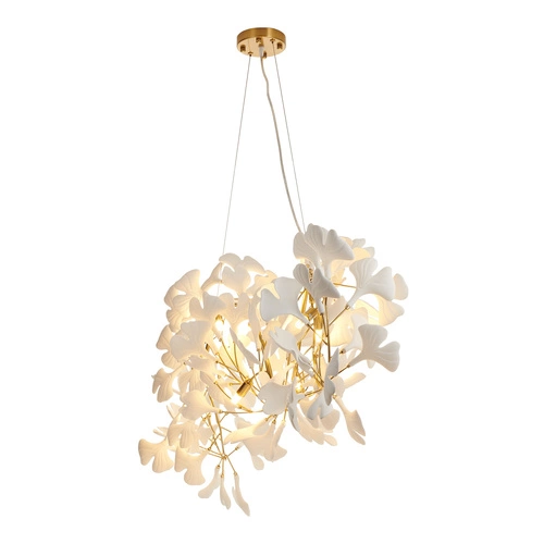 Závěsné svítidlo BOTANIKA WAVE zlatá bílá 125 cm moderní nad jídelní stůl