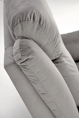 Relaxační křeslo Fearne šedé do obýváku elektricky polohovatelné s podnožkou USB skandinávský styl