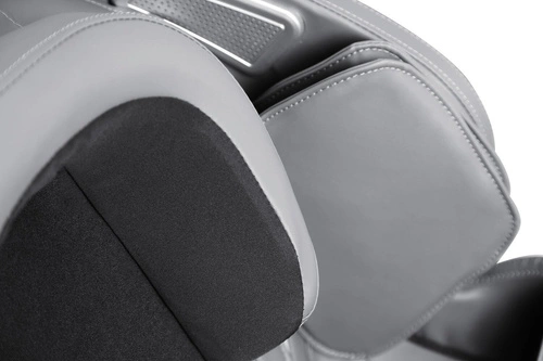 Masážní polohovací křeslo Taya krémová ekokůže s vyhříváním a podnožkou do obýváku