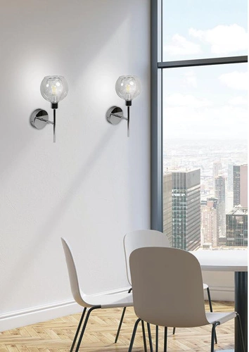 Nástěnné svítidlo Ozzo moderní skleněné chromové nastavitelné do ložnice a obývacího pokoje Candellux