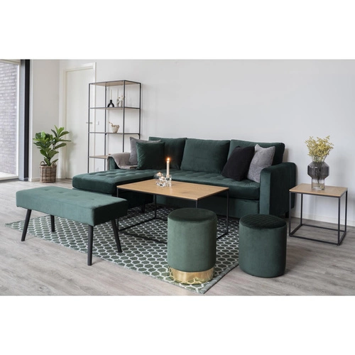 Konferenční stolek Vita obdélníkový loftový do obýváku 90x60 cm dřevěný s černými nohami Intesi