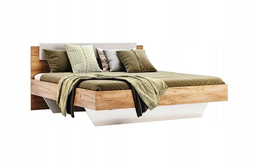 Postel do ložnice Tissa 180x200 moderní s čelem dub craft bílá skandinávský styl