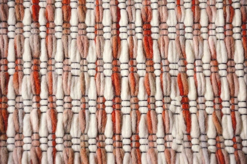 Vlněný koberec do obýváku Grain červený 160x230 cm moderní ručně tkaný snadné čištění