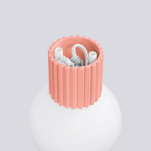 Nástěnné svítidlo HALO moderní růžové IP44 do koupelny a ložnice hliník sklo