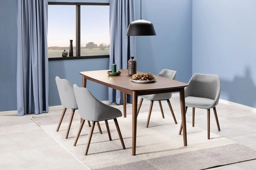 Rozkládací jídelní stůl Montreux ořech Actona moderní dřevěná deska 219x90 cm