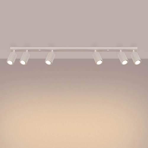 Stropní svítidlo KARBON 6L béžové moderní do obýváku a ložnice s nastavitelným stínidlem