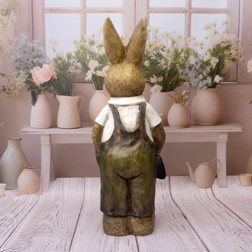 Intesi velikonoční dekorativní figurka Zajíc v lacláčích 56 cm do obýváku nebo na stůl