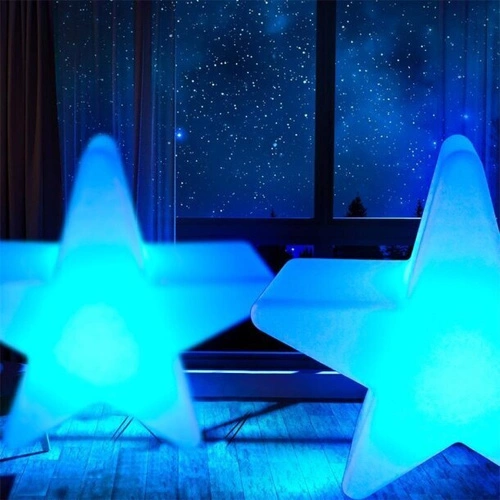 Dekorační zahradní lampa hvězda STAR XL LED RGBW 16 barev 120 cm