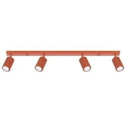 Stropní svítidlo KARBON 4L červené minimalistické do obýváku s otočným stínidlem 81 cm