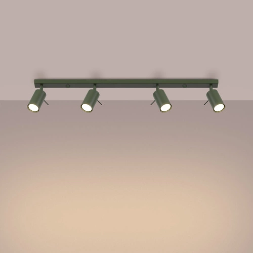 Stropní svítidlo RING 4x moderní olivově zelené do obýváku a ložnice SOLLUX