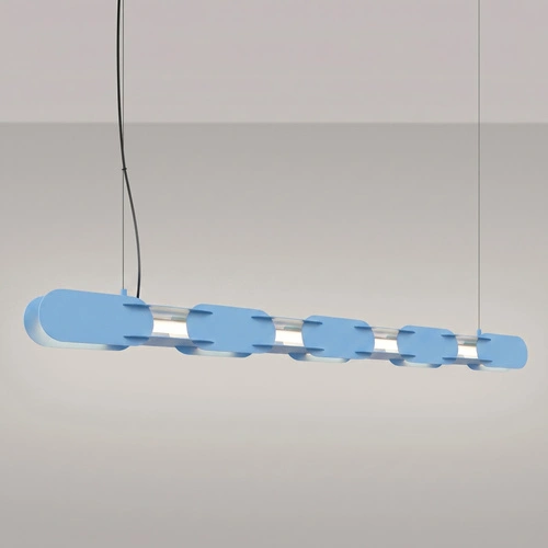 Závěsné LED svítidlo CHAIN 158 světle modré moderní nad ostrůvek