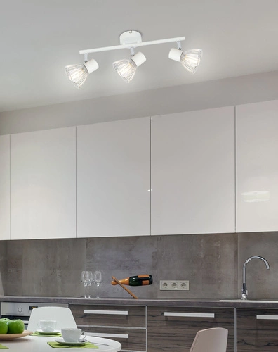 Stropní svítidlo Fly moderní bílá nastavitelná 3-bodová do obýváku a ložnice