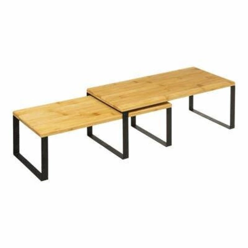 Sada 2 stojacích polic Blackwood na kuchyňskou linku a do obýváku dřevěné loftové 5five