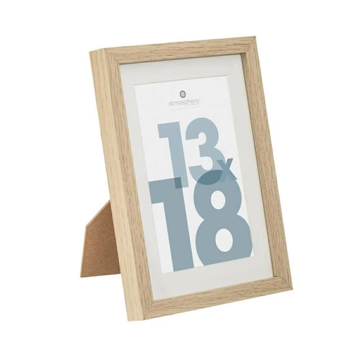 Dřevěný fotorámeček 13x18 Atmosphera Manu přírodní, na postavení i zavěšení, skandinávský styl