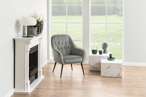 Sada 2 čtvercových konferenčních stolků Dice bílý mramor moderní 2v1 do obýváku Actona