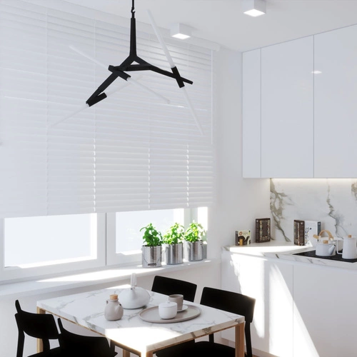 Závěsné svítidlo STICKS-6 zlaté moderní, nastavitelné nad jídelní stůl a do obýváku, 6 světel