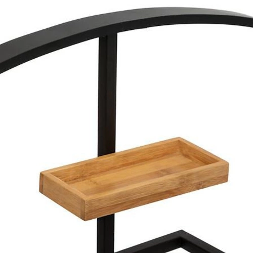 5five simply smart stojanový bambusovo‑kovový věšák do předsíně s policí