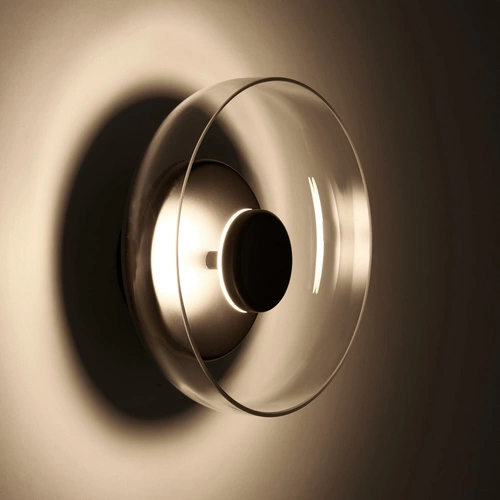 Nástěnné LED svítidlo DISCO Step into Design moderní skleněné černé 23 cm do obývacího pokoje