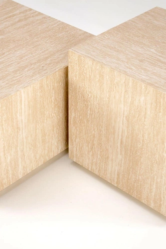Konferenční stolek Travertino čtvercový 60x60 moderní do obýváku imitace travertinu Intesi