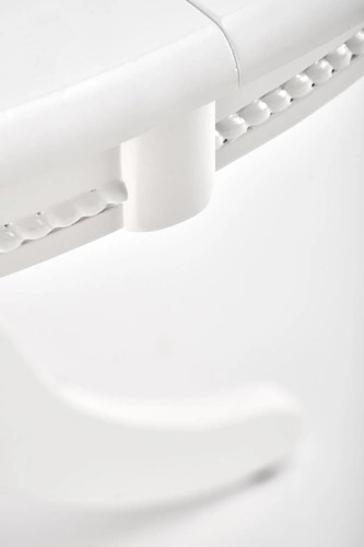 Rozkládací kulatý jídelní stůl Bator bílý lesk pro 4–6 osob ve stylu Ludvíka Intesi