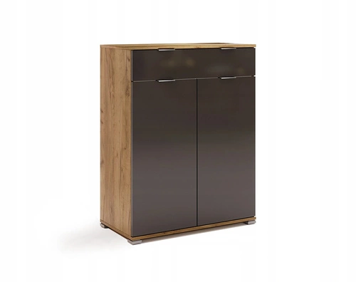 Komoda se zásuvkami Lana 80 cm moderní dub craft šedý do obýváku Intesi