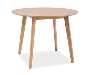 Kulatý dubový stůl Mosos 90 cm do jídelny a kuchyně skandinávský přírodní Intesi