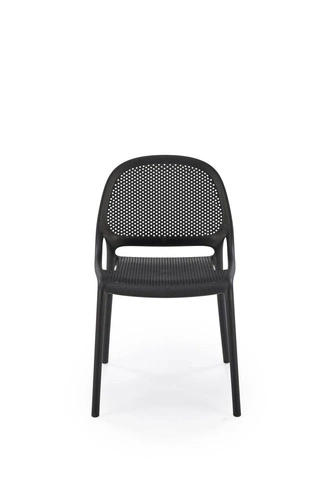 Černá moderní jídelní židle Lynette do kuchyně, stohovatelná, polypropylen