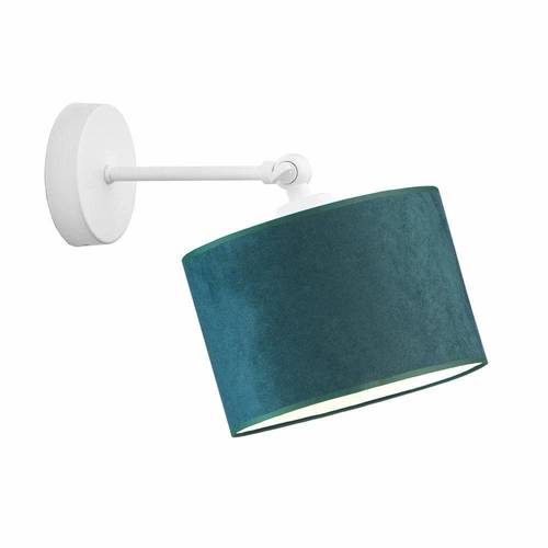 Nástěnné svítidlo glamour TETE LYSNE zelený samet nastavitelný do ložnice a obývacího pokoje 25 cm