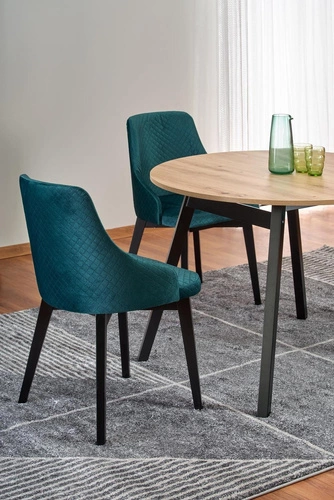 Rozkládací jídelní stůl Hemmy dub artisan černé nohy moderní 102–142 cm