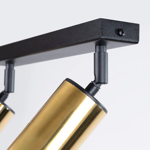 Stropní svítidlo WINX 2 černé zlaté moderní ocelové do obýváku a ložnice SOLLUX